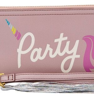 Fossil Logan RFID Zip Around Women's Clutch - Orchid Tint 8”x4”